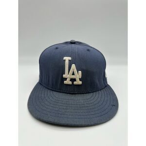 New Era x Eric Emanuel LA Dodgers 59FIFTY Fitted Hat Size 7 5/8 Navy Blue